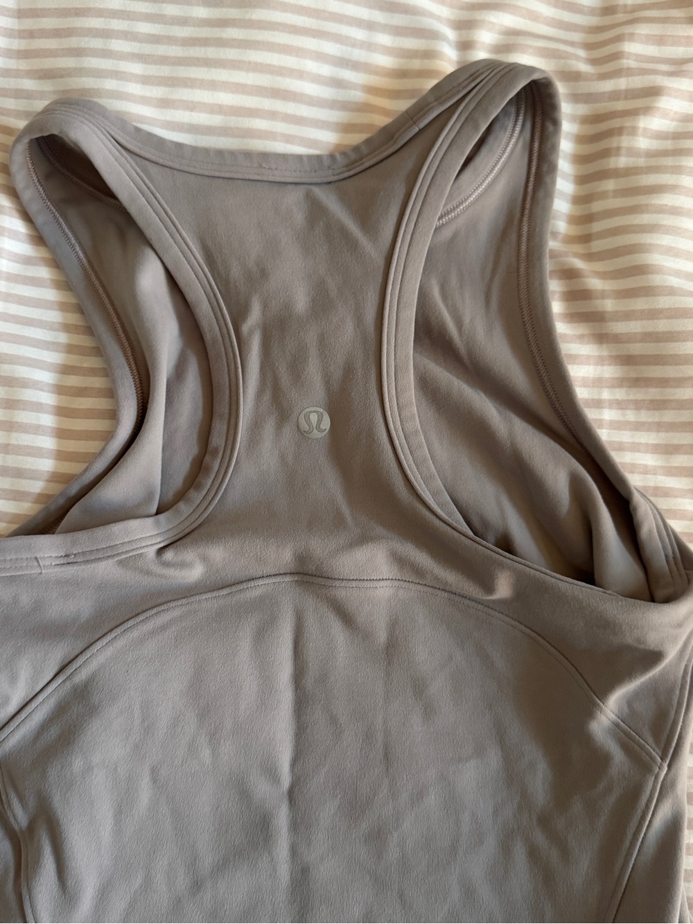 lululemon athletica Taupe Gray Racerback Sports Bra tank